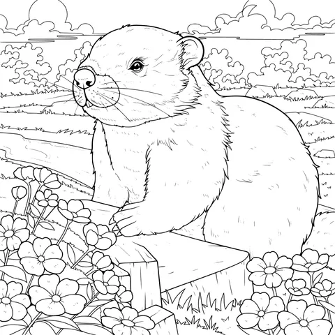 Marmot by the River