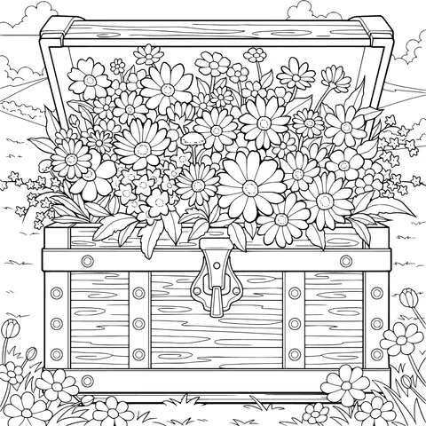 Flower - filled Treasure Chest