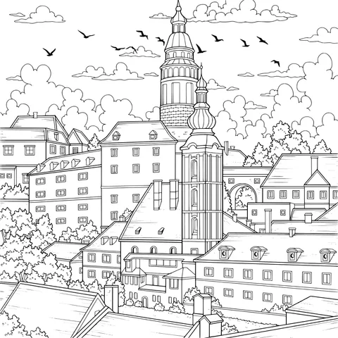 Colorful City Landscape