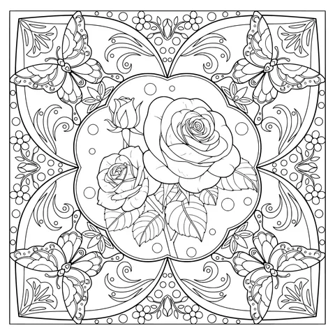 Rose and Butterfly Pattern