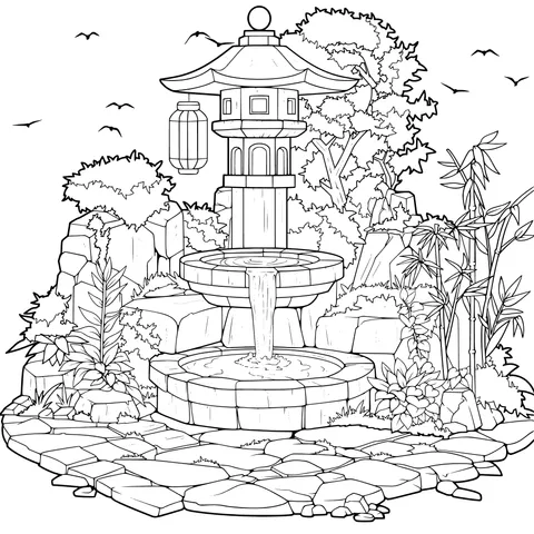 Japanese Garden Scene