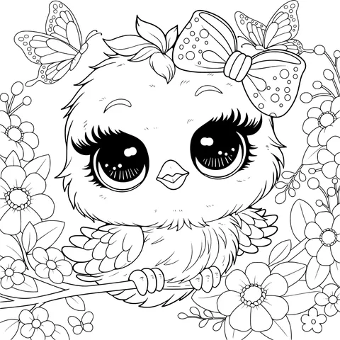 Adorable Little Bird Illustration