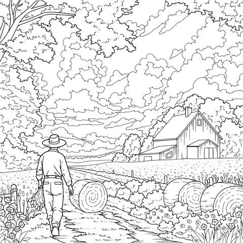 Scenery of Strolling in the Countryside