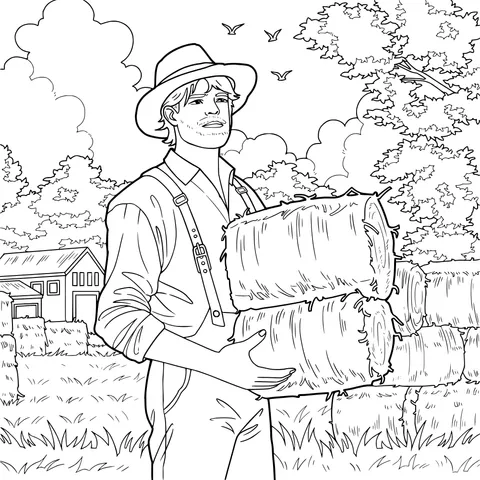 Man Working on the Farm