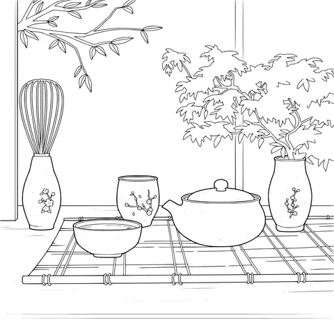 Quiet Tea - room Scene