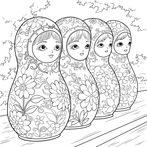 Exquisite Matryoshka Doll Pattern