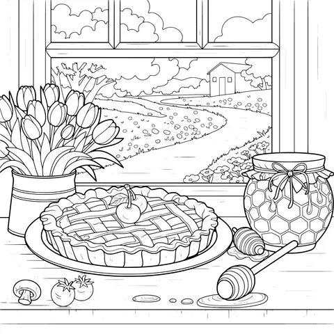 Delicious Dessert by the Window