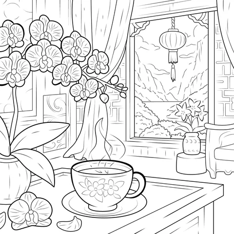 Elegant Chinese - style Tea Room