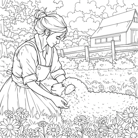 Tender Interaction in a Farm Scene