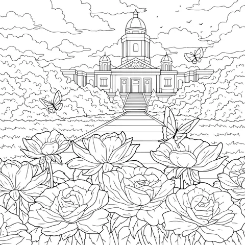 Beautiful Building in the Garden