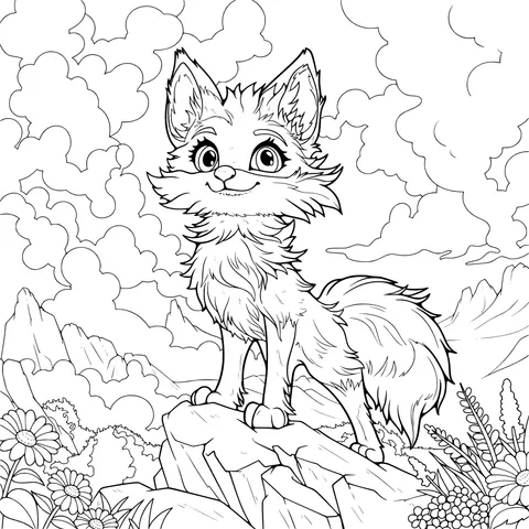 Cute Fox Landscape