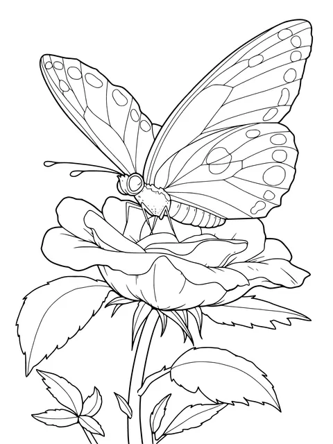 Butterfly and Rose