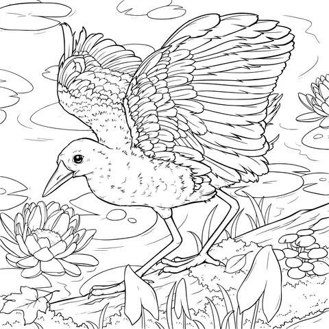Flying Bird by the Water