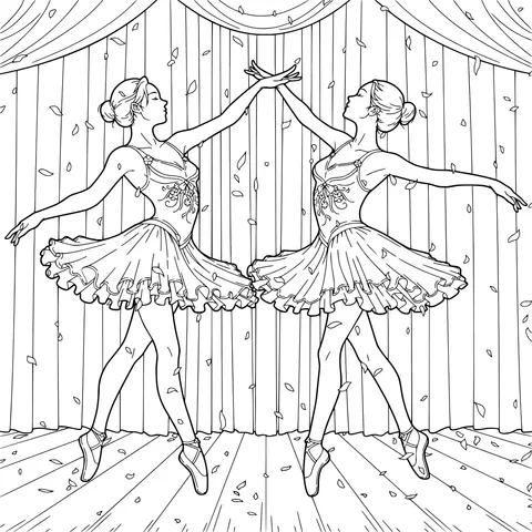 Ballet Dancers on the Stage