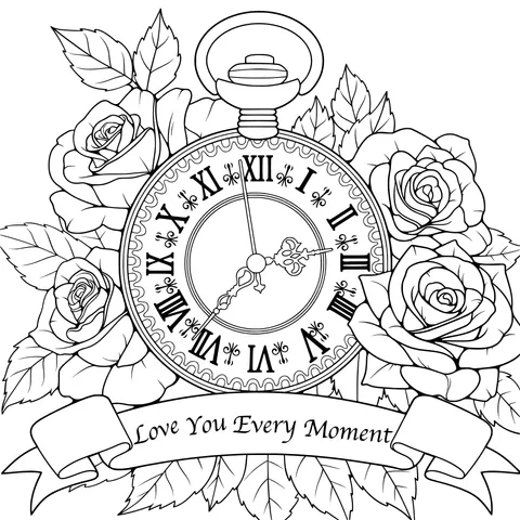 Roses and Pocket - watch