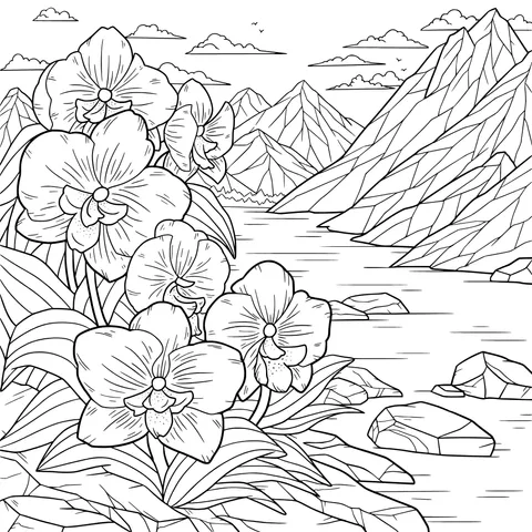 Beautiful Orchids by the River