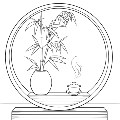 Elegant Chinese - style Bamboo Scene