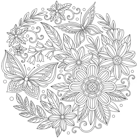 Flower and Butterfly Pattern