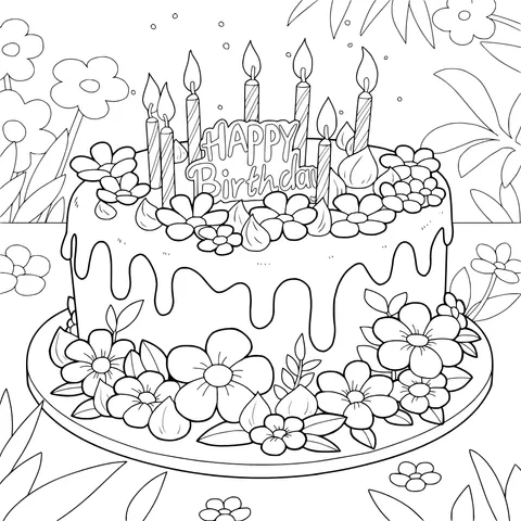 Birthday Cake Illustration