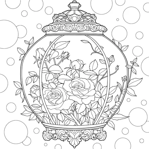 Roses in a Glass Dome