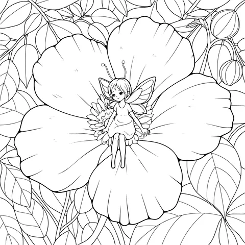 Little Fairy in the Flower