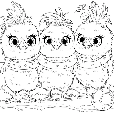Adorable Chicks on the Beach