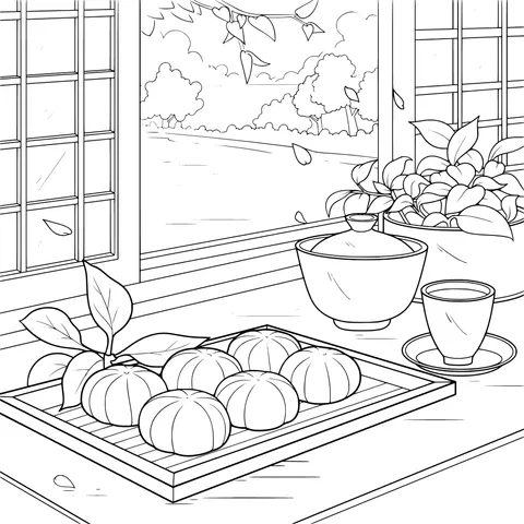 Tea and Snacks by the Window