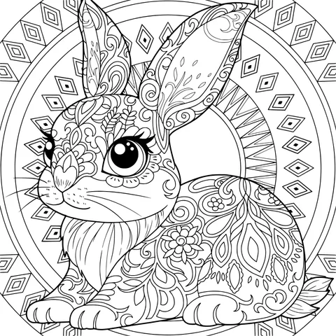 Cute Bunny with Patterns