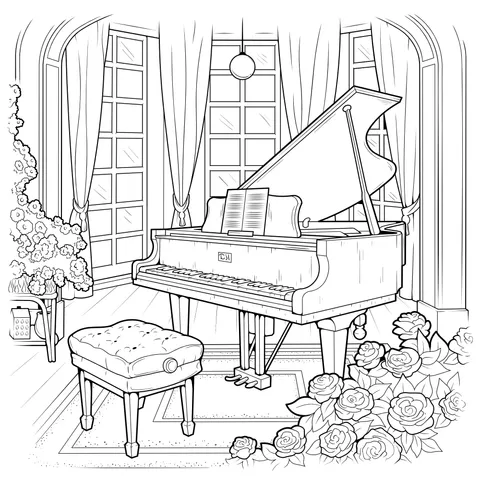 Cozy Piano Room