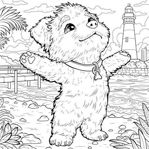 Cute Dog on the Beach