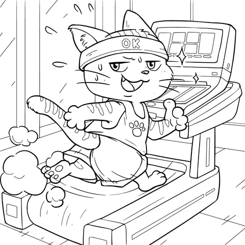 Exercising Cat