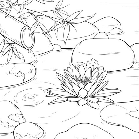 Serene Lotus Pond Scene