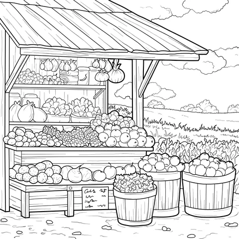 Rural Fruit and Vegetable Stall