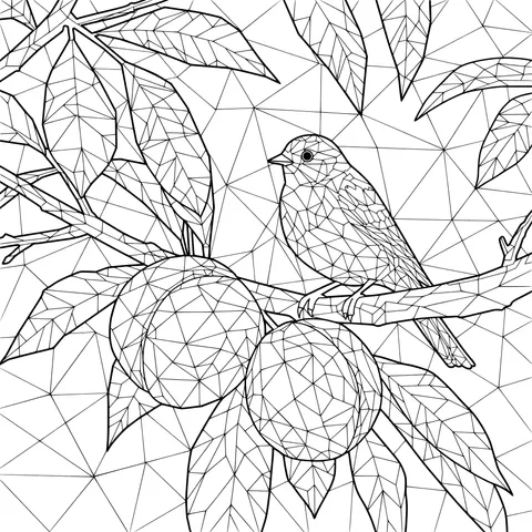 Bird and Fruits on the Branch