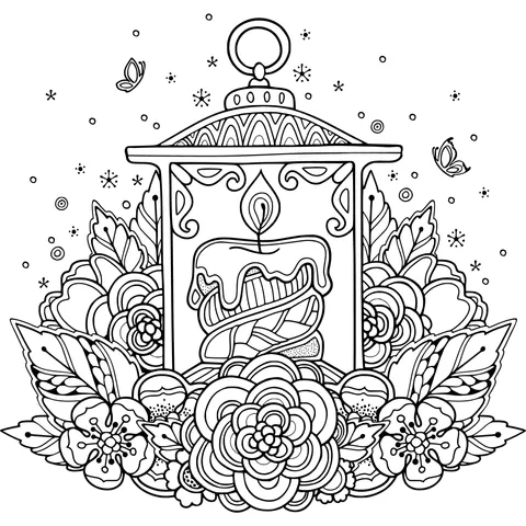 Candle - Lantern Ornament Illustration