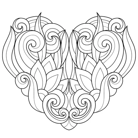 Heart - shaped Floral Pattern