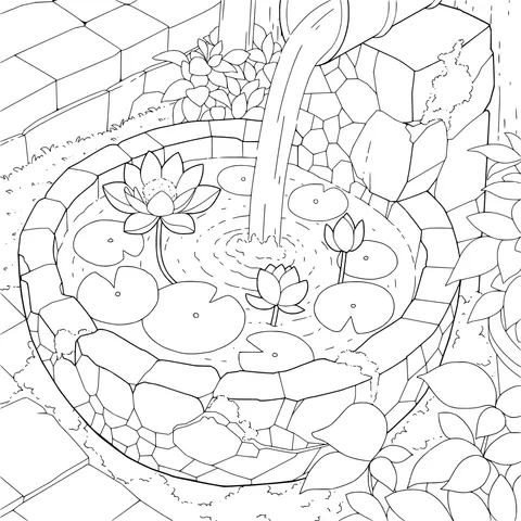 Serene Lotus Water Scene