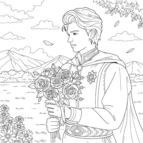 Prince Holding Roses
