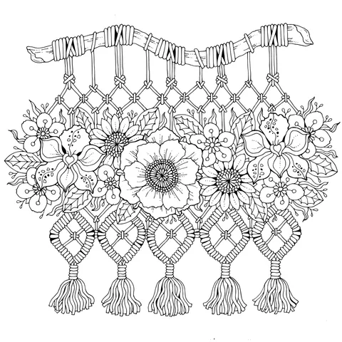 Floral Macrame Wall Hanging