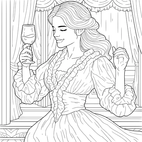 Elegant Vintage - styled Beauty Raising a Glass