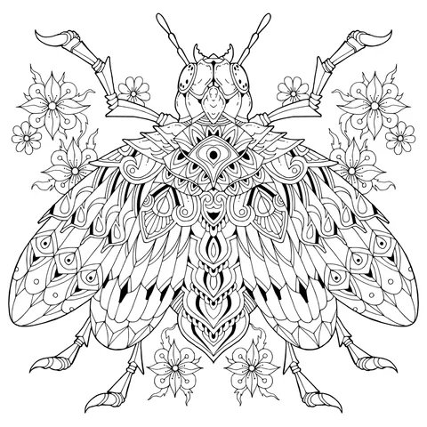 Exquisite Patterned Beetle