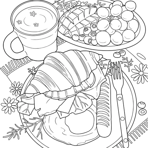Delicious Breakfast Illustration