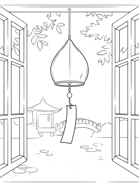 Chinese - style View Outside the Window