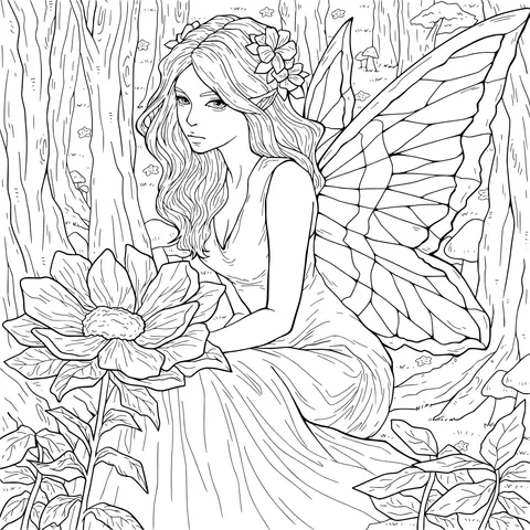 Flower Fairy in the Forest