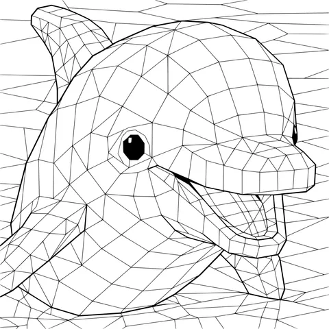 Adorable Polygonal Dolphin