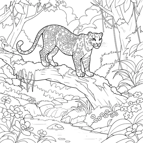 Leopard in the Jungle