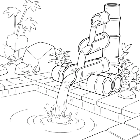 Serene Bamboo Water Feature