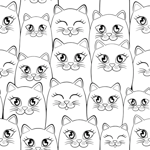 Adorable Cat Group Portrait