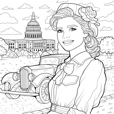 Lady in Retro Attire