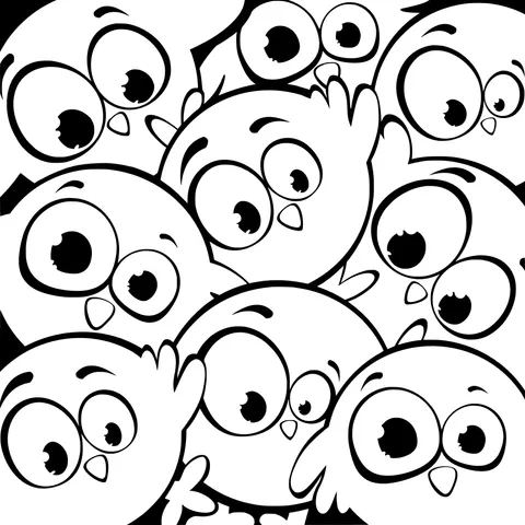 Cute Flock of Birds